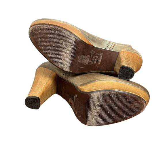 Bed Stu Brahmin Chelsea Pull On Heeled Boots Brown Leather Booties Size 11 - Picture 7 of 9